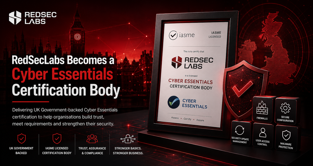 RedSecLabs Becomes a Cyber Essentials Certification Body | UK